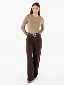 Solada Top body da donna a maniche lunghe - khaki