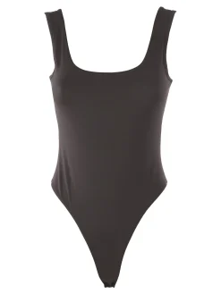 Solada Top body donna senza maniche sgambato - grigio scuro