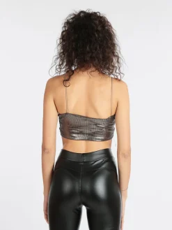 Solada Top corto donna con lurex