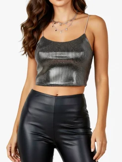 Solada Top corto donna con lurex