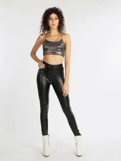 Solada Top corto donna con lurex