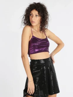 Solada Top corto donna con lurex