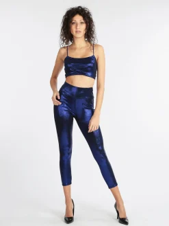 Solada Top corto donna con lurex