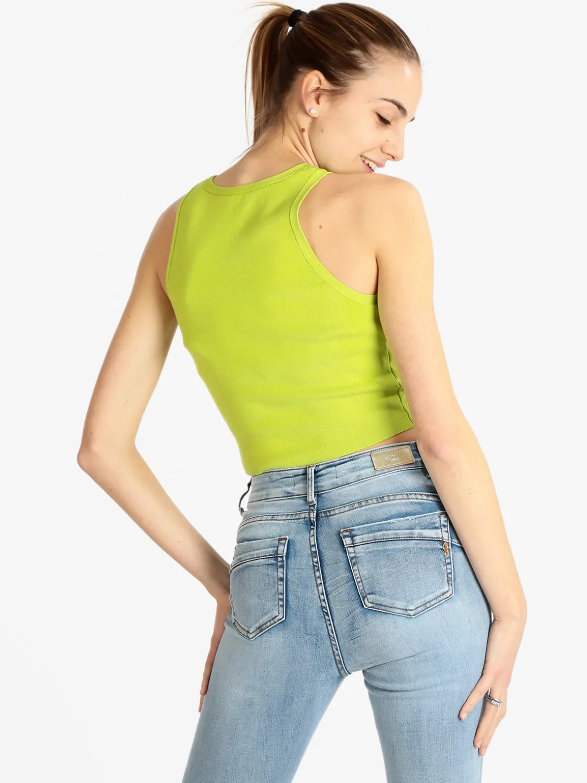 Solada Top cropped donna in maglia
