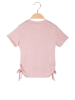 Solada Top da bambina a maniche corte con strass