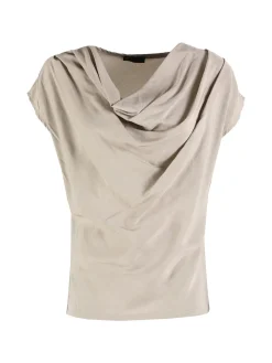 Solada Top da donna con scollo a cascata