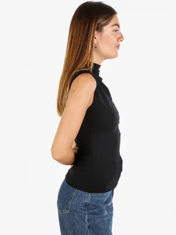 Solada Top donna accollato - nero