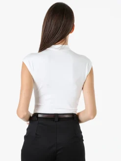 Solada Top donna accollato senza maniche - bianco