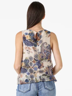 Solada Top donna a palloncino con stampe - blu