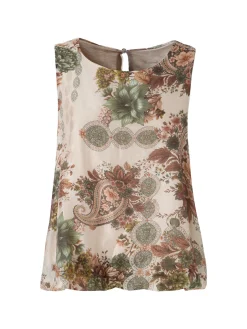 Solada Top donna a palloncino con stampe - verde