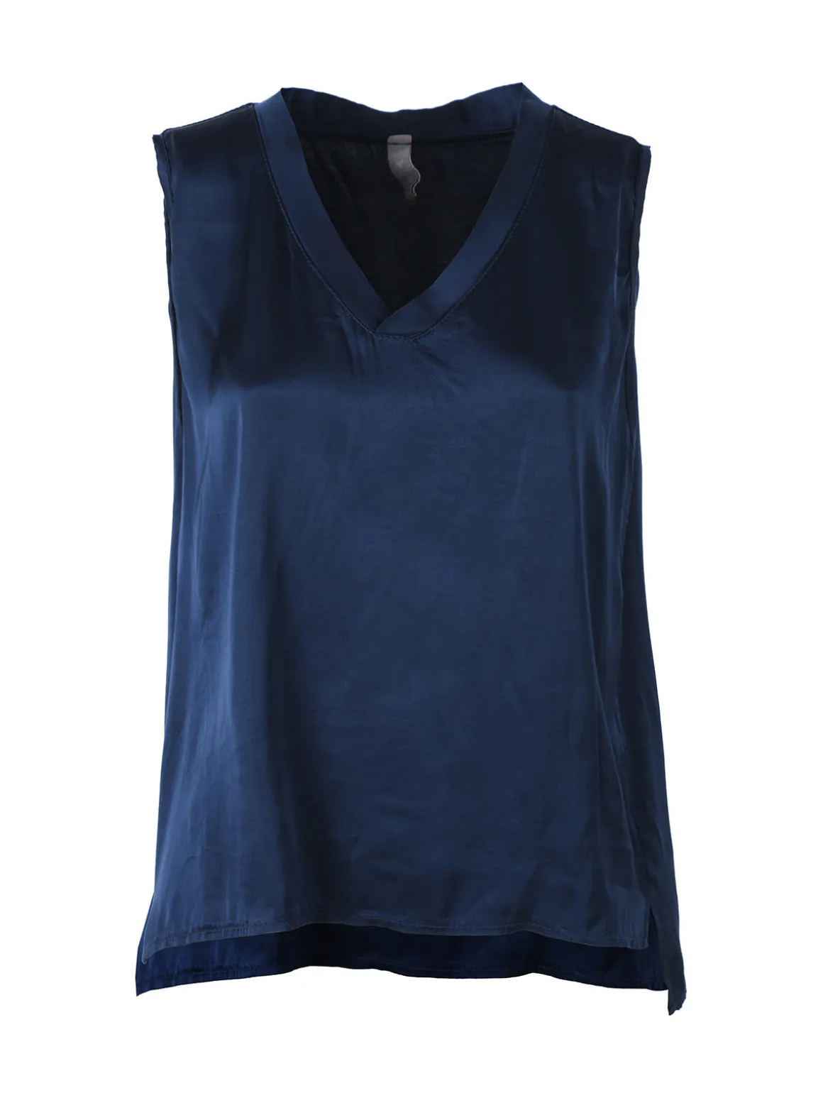 Solada Top donna a spalla larga con scollo a V - blu scuro
