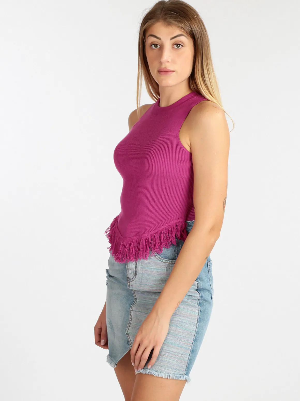 Solada Top donna con frange