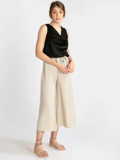 Solada Top donna con scollo a cascata
