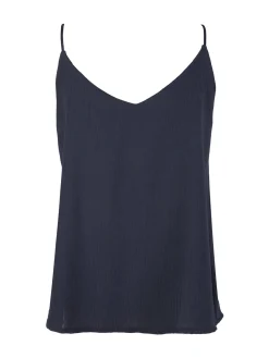 Solada Top donna con spalline sottili e scollo V - blu scuro