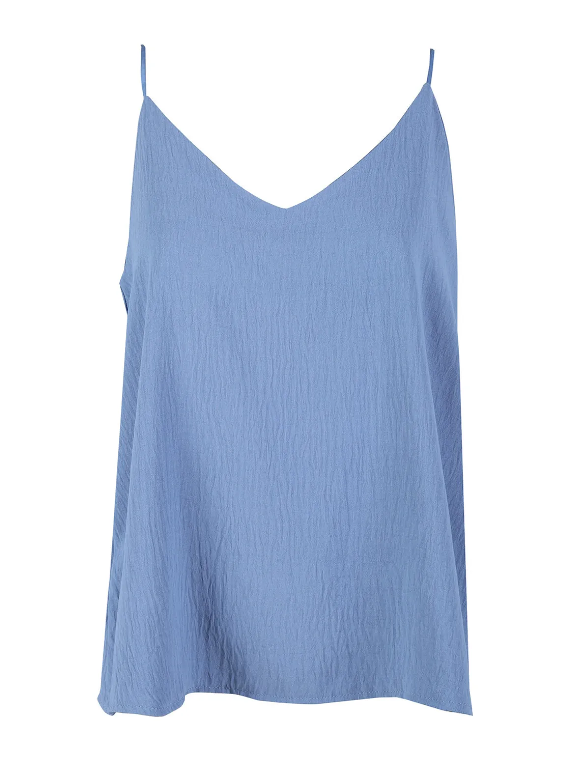 Solada Top donna con spalline sottili e scollo V - azzurro