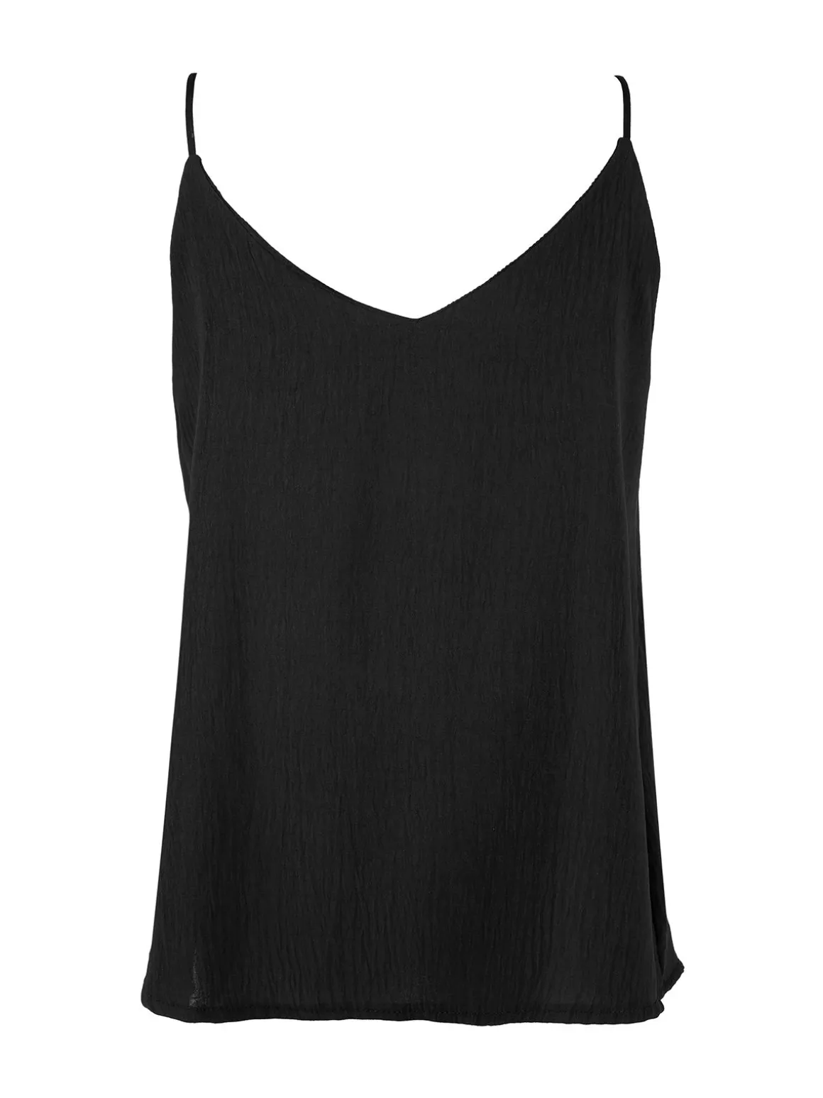Solada Top donna con spalline sottili e scollo V - nero