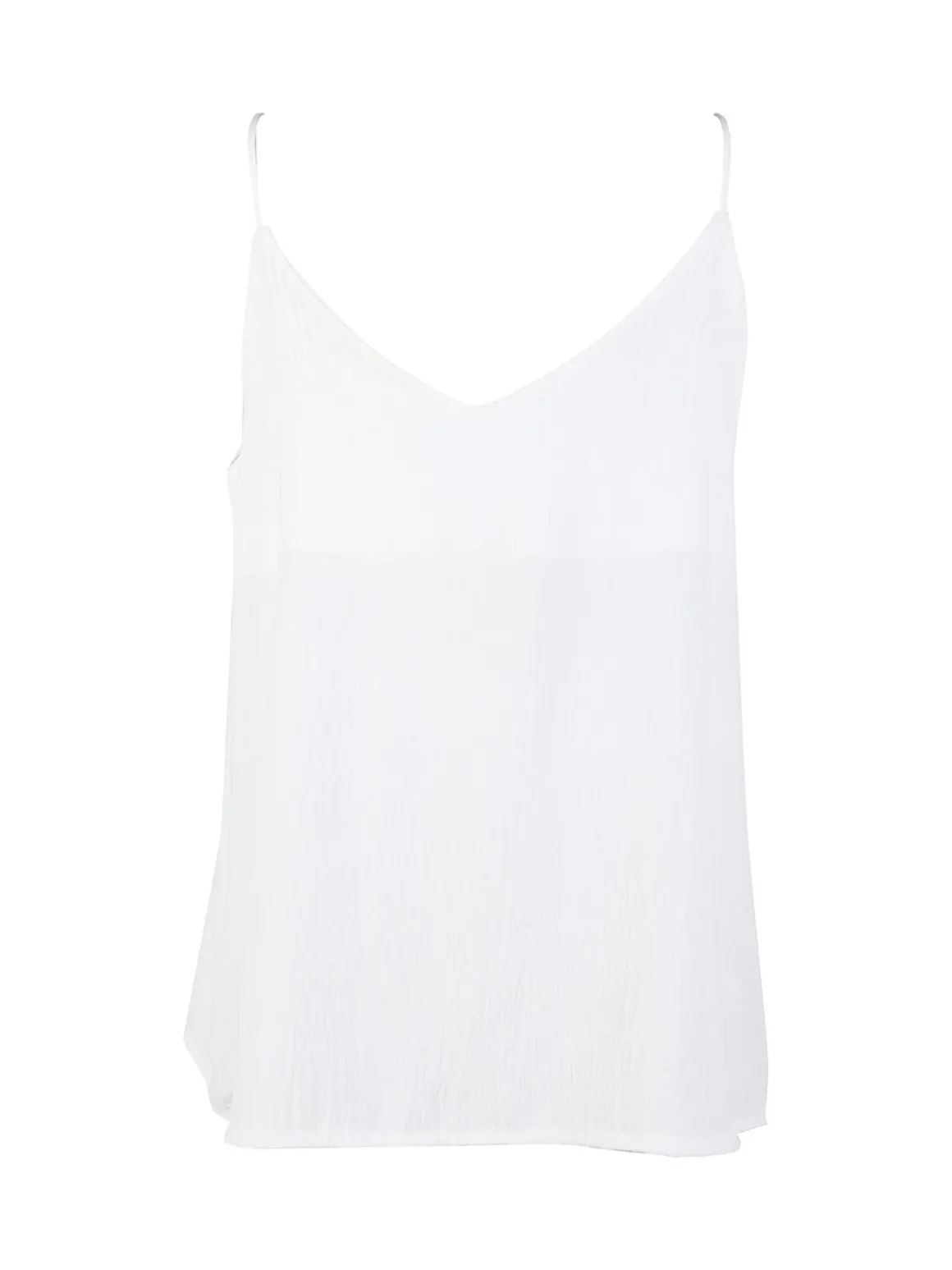 Solada Top donna con spalline sottili e scollo V - bianco