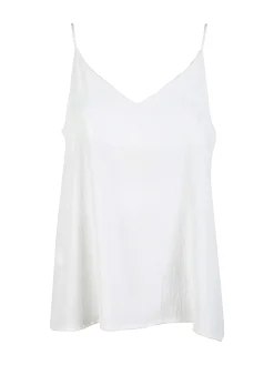 Solada Top donna con spalline sottili e scollo V - bianco