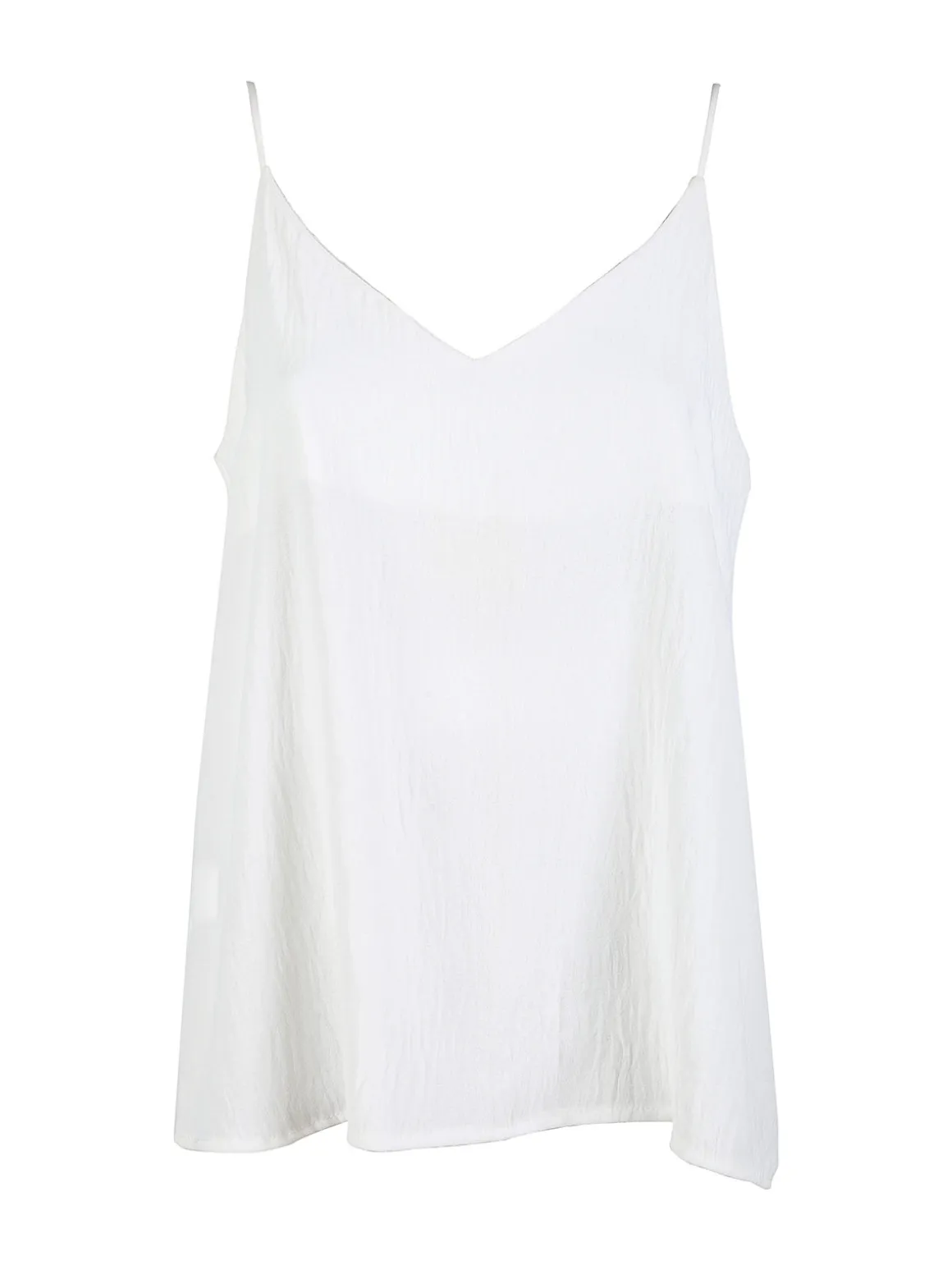 Solada Top donna con spalline sottili e scollo V - bianco