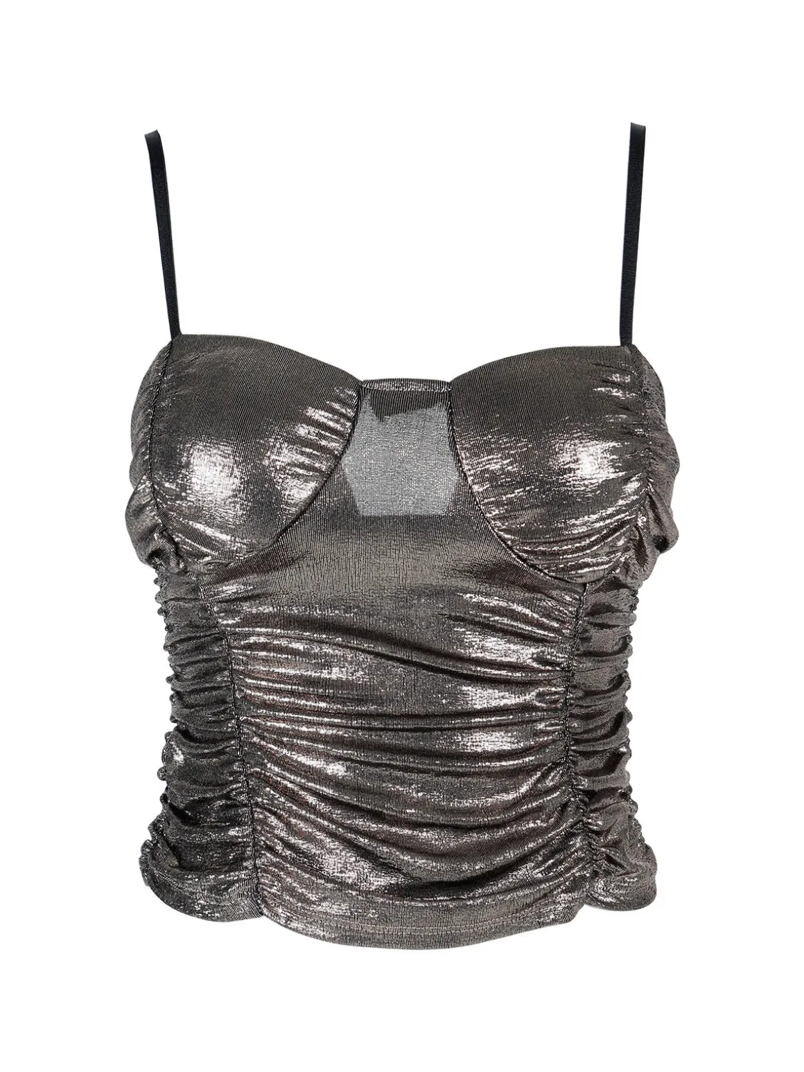 Solada Top donna effetto metallizzato con coppe preformate