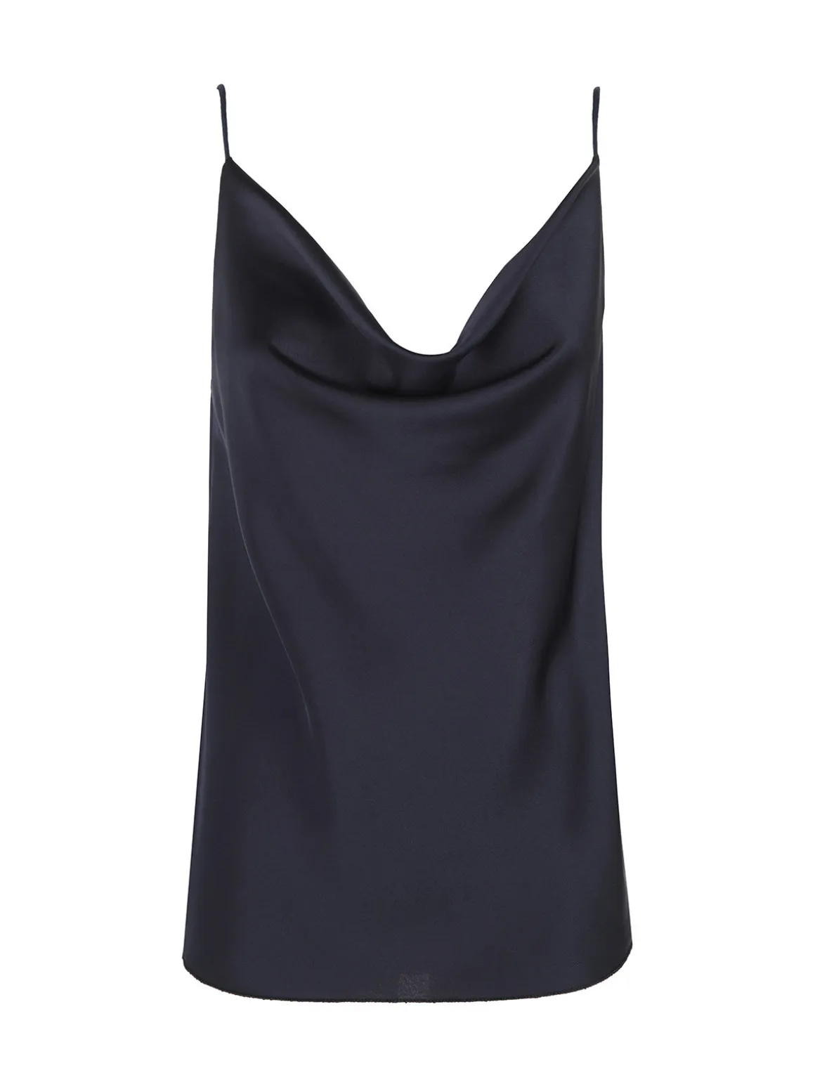 Solada Top donna effetto raso con scollo a cascata