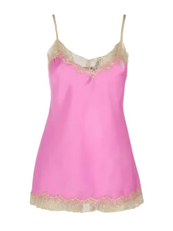 Solada Top donna effetto raso con pizzo