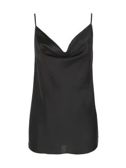 Solada Top donna effetto raso con scollo a cascata