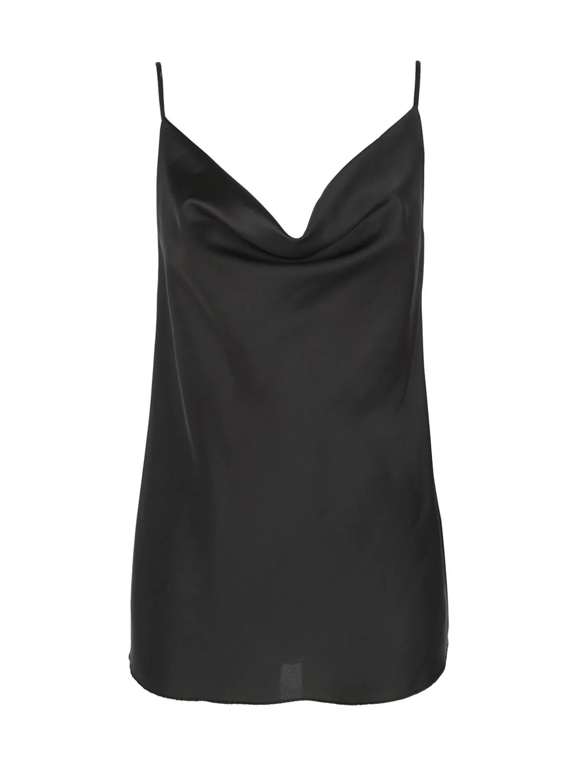 Solada Top donna effetto raso con scollo a cascata