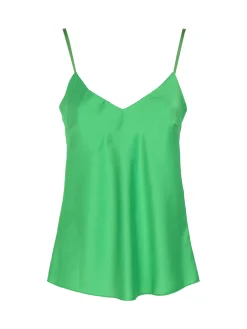 Solada Top donna effetto raso con scollo a V