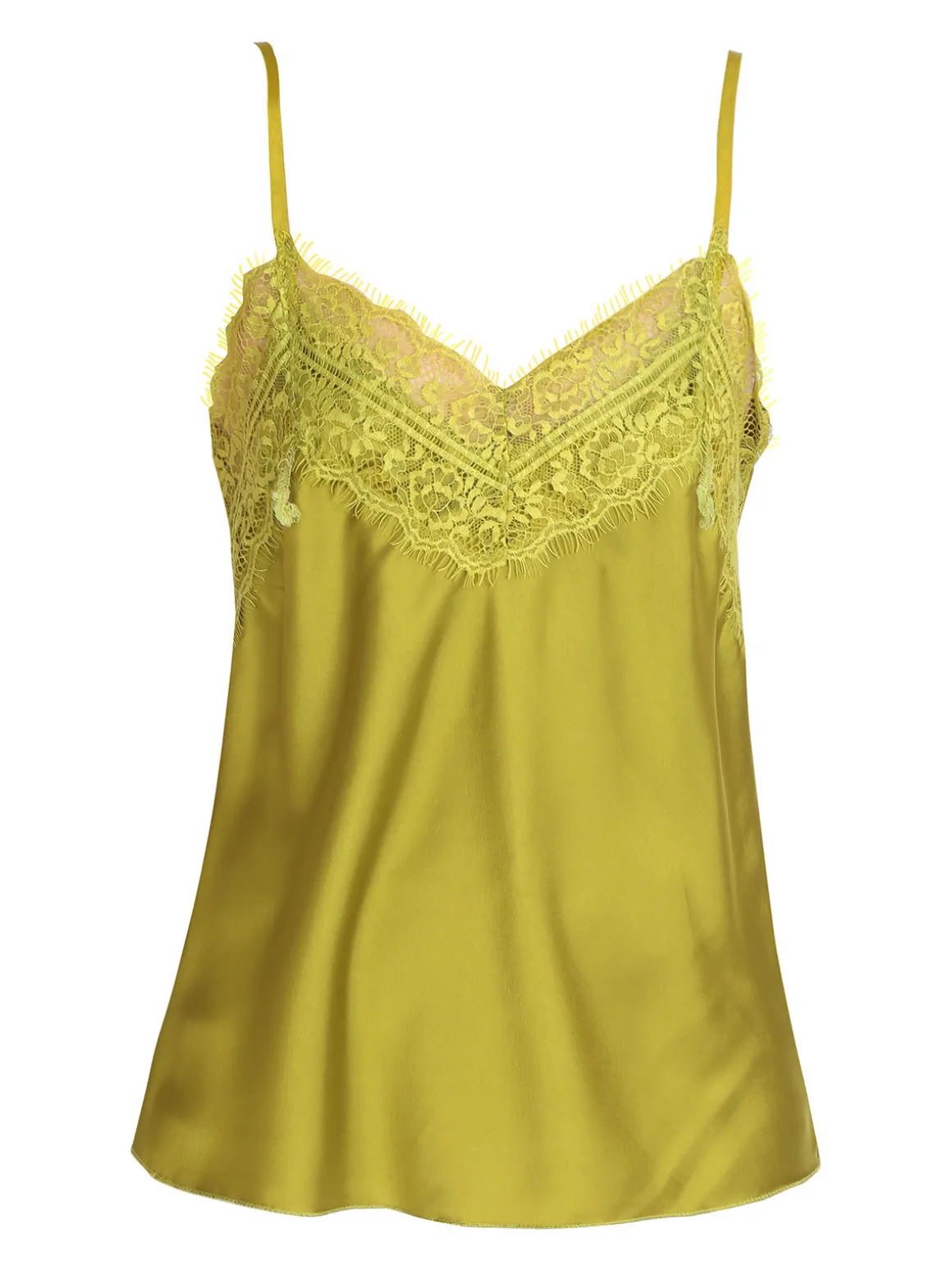 Solada Top donna effetto raso con pizzo