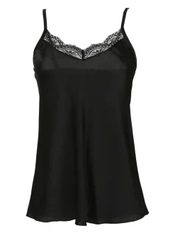Solada Top donna effetto seta con pizzo