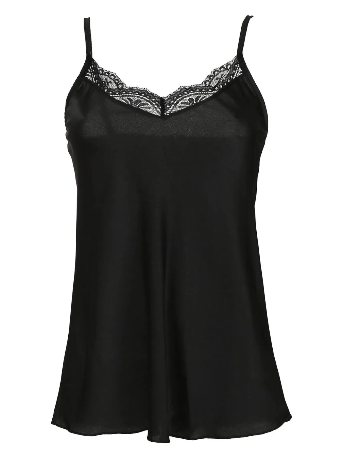 Solada Top donna effetto seta con pizzo