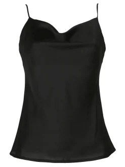 Solada Top donna effetto seta con scollo a cascata