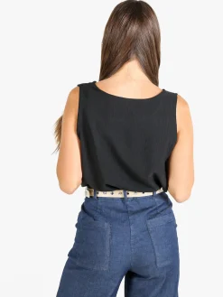 Solada Top donna girocollo tinta unita
