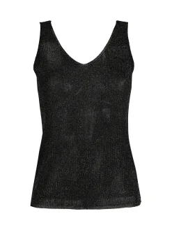 Solada Top donna in lurex a costine