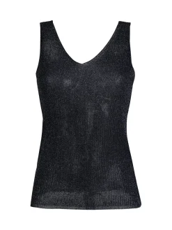 Solada Top donna in lurex a costine