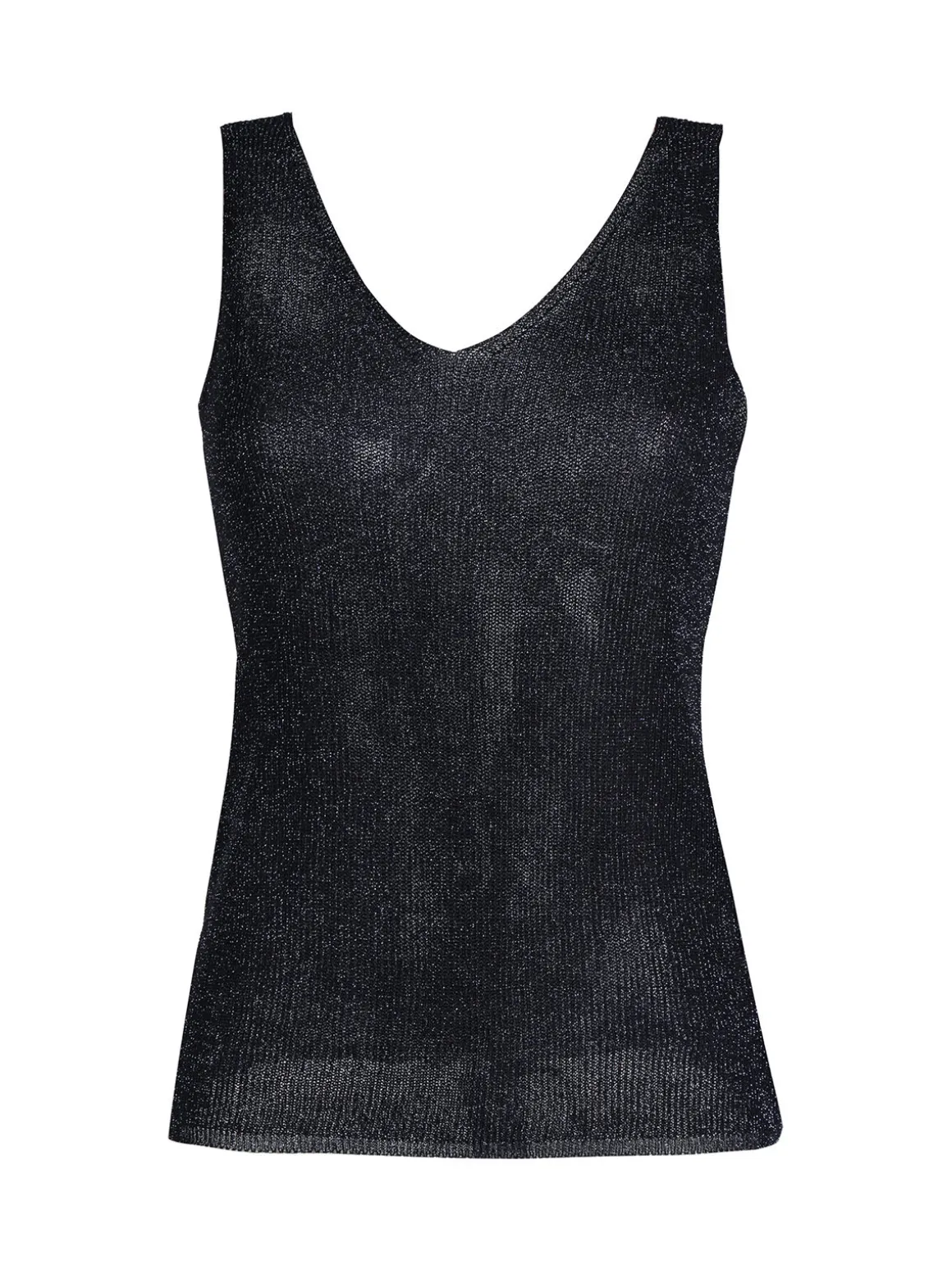 Solada Top donna in lurex a costine