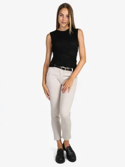 Solada Top donna in pizzo con scollo a cascata - nero
