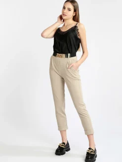Solada Top donna in raso con pizzo