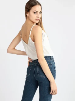 Solada Top donna in raso con pizzo
