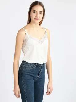 Solada Top donna in raso con pizzo