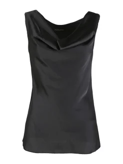 Solada Top donna in raso con scollo a cascata