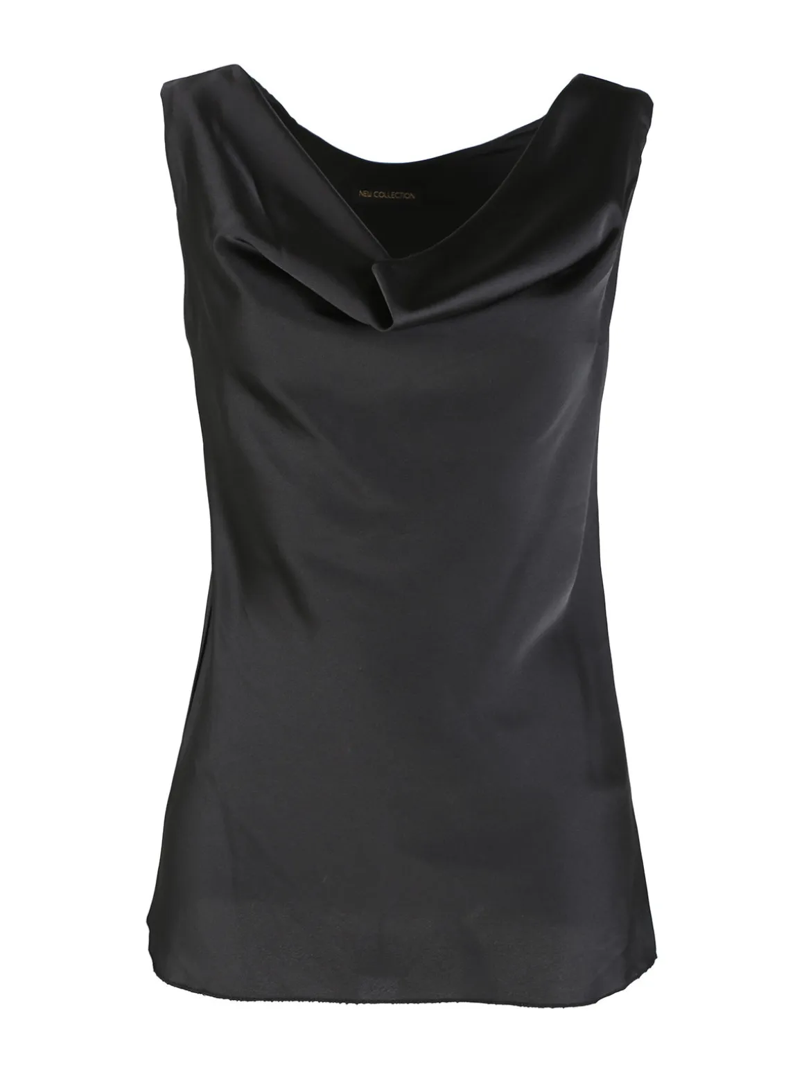 Solada Top donna in raso con scollo a cascata