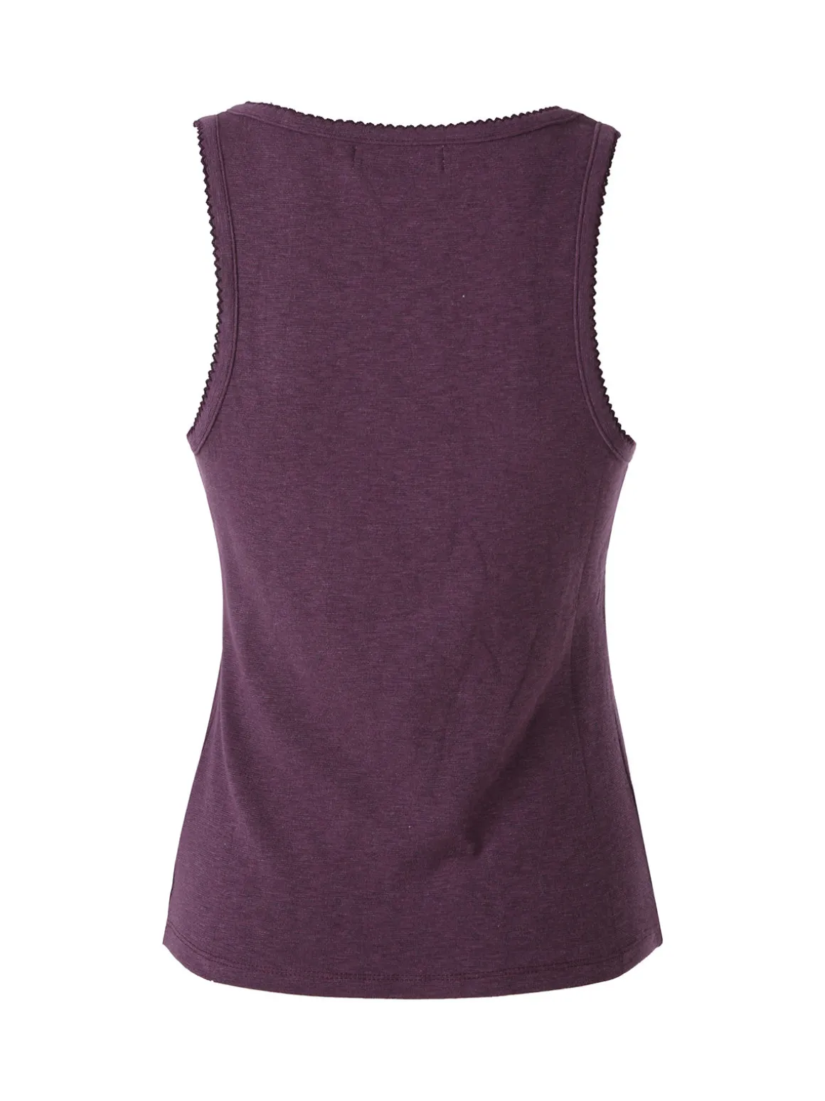 Solada Top donna in tinta unita con scollo quadrato - viola