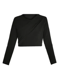 Solada Top donna lurex a manica lunga