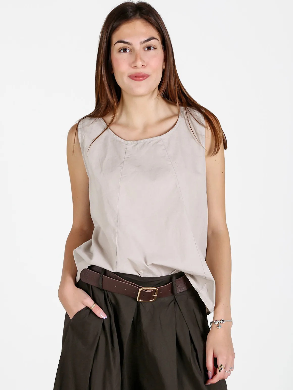 Solada Top donna oversize in cotone