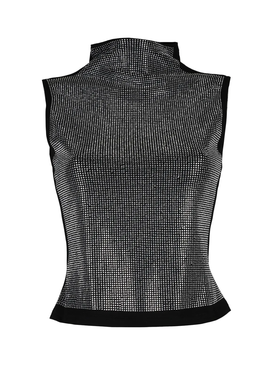 Solada Top donna smanicato con borchie