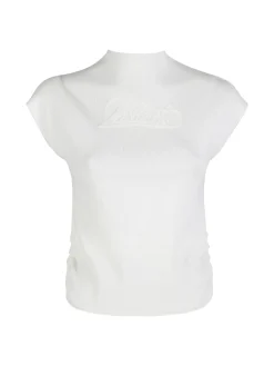 Solada Top donna smanicato in maglia - bianco