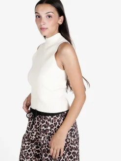 Solada Top donna smanicato in maglia