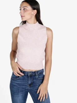 Solada Top donna smanicato in maglia